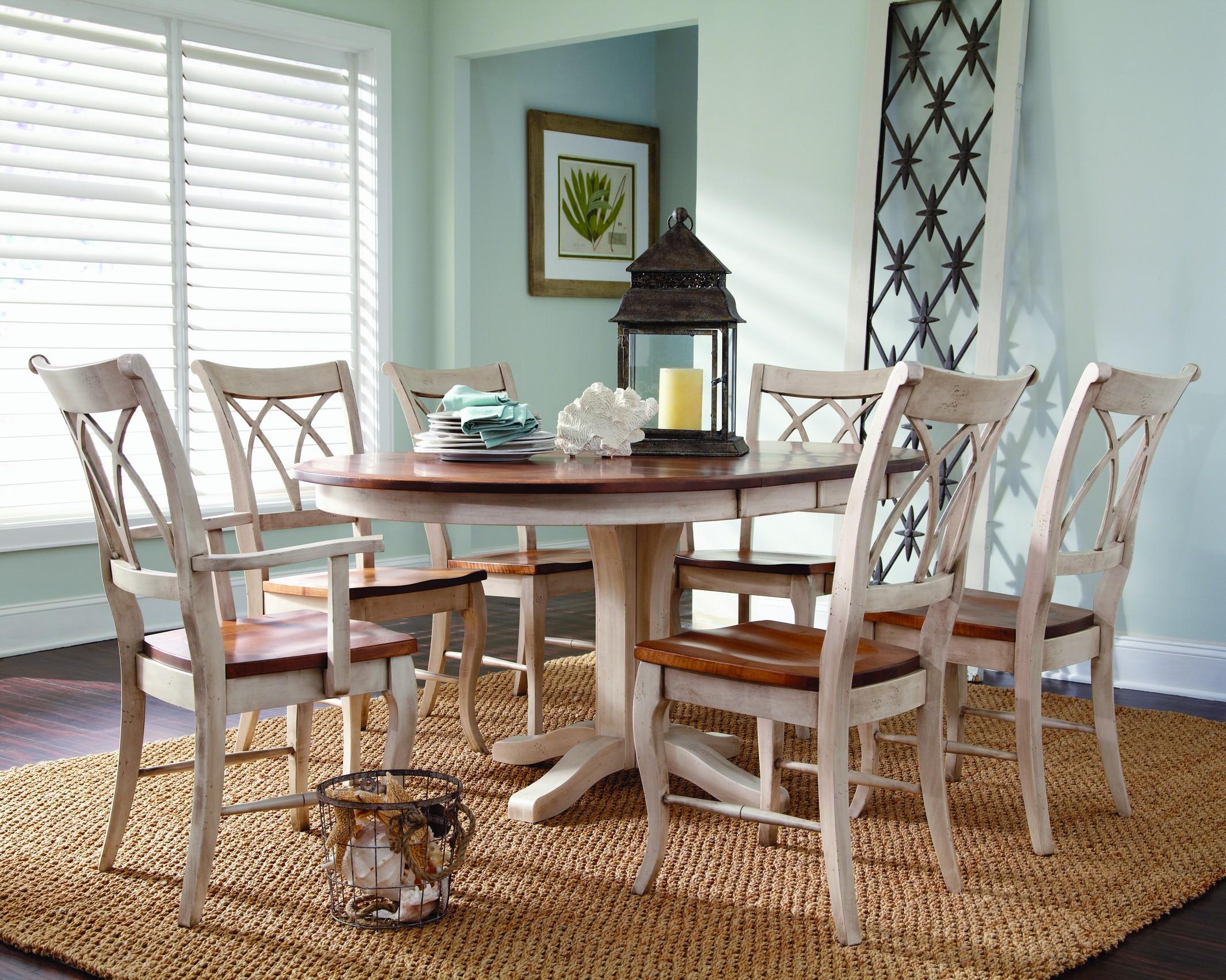 Palettes by Winesburg Adams Customizable Oval Single Pedestal Table